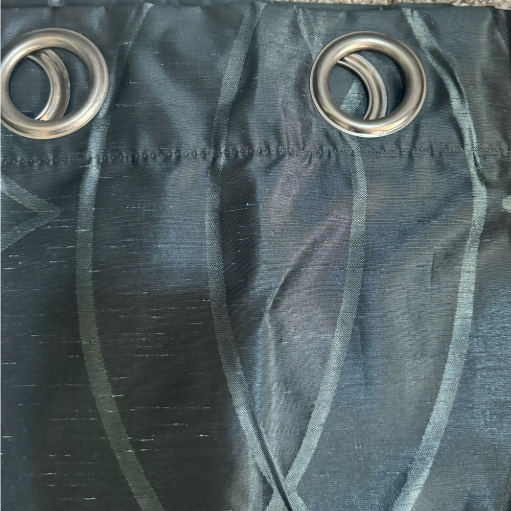 Set of 4 Textured Black Out Grommet Panels 79 inch - Picture 4 of 4